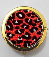 BlackKey Leopard Print Pattern 3-Compartment Decorative Pocket Gift Box Case Organizer for Pill, Color 2 -1904