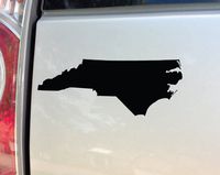 Nashville Decals North Carolina Vinyl Decal Laptop Car Truck Bumper Window Sticker, 7" x 2.75", Black