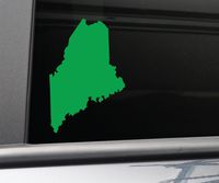 Maine Vinyl Decal Laptop Car Truck Bumper Window Sticker, 6" x 4", Lime Green