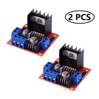 Aoicrie 2PCS L298N DC Motor Drive Controller Board Module DC Dual H-Bridge Robot Stepper Motor Control and Drives Module for Arduino Smart Car Power UNO MEGA R3 Mega2560