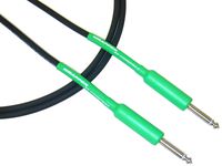 Conquest Sound SWW 1G 1-Feet Hi-Definition Instrument/Guitar Cable and Switchcraft Plugs with Green Heat Shrink