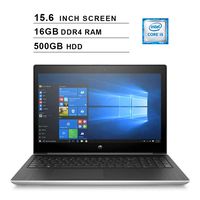 2019 Newest HP ProBook 450 G5 15.6 Inch HD Laptop (Inter Core i5-7200U up to 3.1GHz, 16GB DDR4 RAM, 500GB HDD, Intel UHD Graphics 620, WiFi, Bluetooth, HD Webcam, Windows 10 Pro)