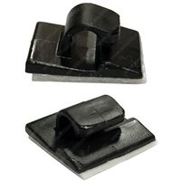 5/8" Adhesive Backed Wire Clips - 100 Pieces - Color: Black
