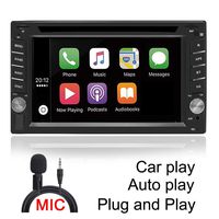 DAYO Android Auto & Carplay Radio Double Din Car Stereo DVD MP3 CD Receiver w/Bluetooth,AM/FM Radio Tuner,USB Video Audio SA102