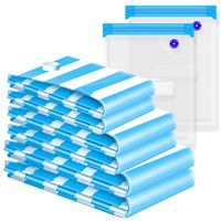 Space Saver Bags Vacuum Storage Bags (2 x Small, 2 x Medium, 2 x Large, 2 x Food Bags) Durable and Reusable Home Storage Compression Bag Save 80% More Storage Space for Blankets, Pillows, Quilts, Etc