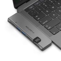 LENTION USB C Portable Hub with 40Gbps Thunderbolt 3, 100W Power Delivery, 4K HDMI, 2 USB 3.0, Type C, Gigabit Ethernet Adapter Compatible 2019-2016 MacBook Pro 13/15/16, New Mac Air (Space Gray)