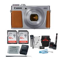 Canon Powershot G9 X Mark II Digital Camera (Silver) with 64GB Card and Bundle