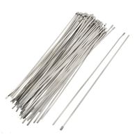 uxcell 100 Pcs 4.6x400mm Staineless Steel Self Locking PVC Sprayed Cable Ties Wire Strap