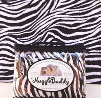 'NUGGLEBUDDY Moist Heat & Aromatherapy Organic Rice Pack for Microwave. BLACK & WHITE ZEBRA PRINT with SPEARMINT EUCALYPTUS Aromatherapy! Say"Hello" to your NEW Best Friend!