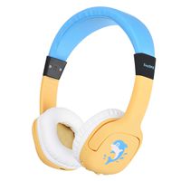 EasySM Bluetooth Headphones for Kids, Wireless Kids Headphones with Safe Volume Limited, Soft Memory Earmuffs Children Headset for iPad PC Cell Phones Tablet School Game (Yellow)