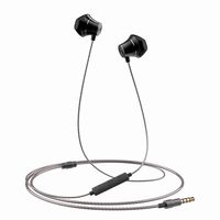 Earbuds Headphones, in-Ear Earphones with Microphone and Volume Control, Noise Canceling, Bass, 3.9Ft/Black