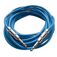 Seismic Audio - SATRX-25Blue - 25 Foot Blue 1/4" TRS Patch Cable - Balanced Cord - Effects