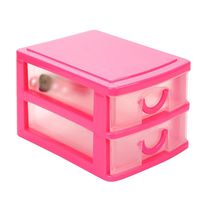 AmyDong Storage Box Drawer Case, Durable Plastic Mini Desktop Drawer Sundries Case Small Objects (S, Pink)