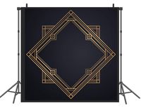 Art Gatsby Photography Backdrop newborn baby shower photocall Silk Photo Background Prop Studio Golden Deco Style Backdrops 10x10ft