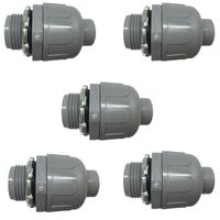Pro Line Series 5 Pack - 1.5" Non-Metallic Electrical Liquid Tight Conduit Straight Fittings - 5105112050-5