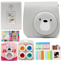 QUEEN3C Cute Bear Accessories Kit for Fujifilm Instax Mini 9 Instant Camera, with Camera Case + Album + Filters & More Accessories for Fujifilm Mini 9 8 8 Camera. (Bundle, Cute Bear)