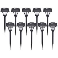 HECARIM Solar Lights Outdoor, 10 Pack Solar Pathway Lights, Solar Powered Garden Lights, Waterproof LED Solar Landscape Lights for Walkway, Pathway, Lawn, Yard and Driveway...