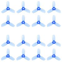 Hobbypark 16pcs 3-Blades Tri-Blade 1940 Propellers Props 1.9 Inch CW CCW for RC Micro Quadcopter & Multirotor Replacement (Transparent Blue)