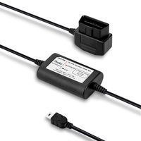 BESTEK Dash Cam Hardwire Kit with Motion Detection Sensor, 12V 24V to 5V/2A OBD-II Dash Cam Hardwire Kit with 9.4ft/2.85m Wire, Low Voltage Protection Compatible with Mini USB Dash Cams, GPS Navigator