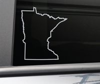 Nashville Decals Minnesota Vinyl Decal Laptop Car Truck Bumper Window Sticker, 5.5" x 5", Gray