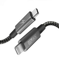 iDARS iPhone 11 Charger, USB C to Lightning Cable MFi Certified Nylon Braided Fast Charging Cord for iPhone 11/11 Pro/11 Pro Max/X/XS/XR/XS Max/8/8 Plus, Supports Power Delivery(4 ft, SpaceGray)