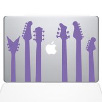 The Decal Guru Guitar Band Decal Vinyl Sticker, 15" MacBook Pro (2016 & Newer Models), Lavender (1416-MAC-15X-LAV)