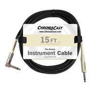 ChromaCast Vanilla Cream 15-Feet Pro Series Instrument Cable, Angle-Straight (CC-PSCBLSA-15VC)
