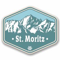 2 x 10cm/100mm St Moritz Switzerland Vinyl Sticker Decal Laptop Car Travel Luggage Label Tag #9773
