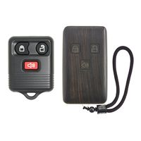 SHIKELANG Keyless Entry Remote Control Refit Rosewood Car Key Fob Shell Replacement for Ford & Lincoln & Mercury (Circuit Board & Battery Excluded)