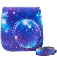 Protective & Portable Case Compatible with Fujifilm Instax Mini 9 8 8+ Instant Polaroid Film Camera with Accessory Pocket and Adjustable Strap - Galaxy by SAIKA