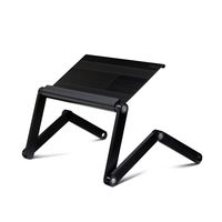 Furinno Adjustable Vented Laptop Table Laptop Computer Desk Portable Bed Tray Book Stand Multifuctional & Ergonomics Design Dual Layer Tabletop up to 17"