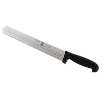 12-inch Blade Granton Edge, Turkey, Salmon, ham Slicer, Meat Slicing Knife. NSF Certified, German Steel, Best Knife to Slice Large Roast and Whole Turkey. By Light 'n' Mighty.