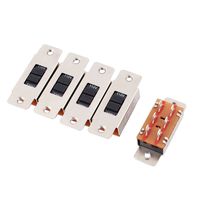 Uxcell a15050900ux0347 2 Position DPDT 6 Pin Mini Slide Switch, 5 Piece, AC 3 Amp/15 Amp, 125V/250V