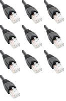 5 Ft (5ft) Cat6 Ethernet Network Patch Cable Black RJ45 m/m (10 Pack)