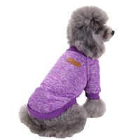 Fashion Focus On Pet Dog Clothes Knitwear Dog Sweater Soft Thickening Warm Pup Dogs Shirt Winter Puppy Sweater for Dogs (Large, Purple)