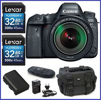 Canon EOS 6D Mark II DSLR Camera with EF 24-105mm f/3.5-5.6 is STM Lens (USA Warranty) PRO Bundle - Includes 32GB SDHC Class 10 Memory Cards (2 Pieces) + Spare Battery + AC/DC Travel Charger + More