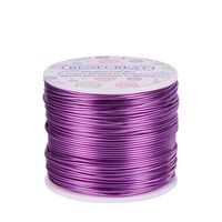 BENECREAT 17 Gauge Jewelry Craft Aluminum Wire 380 Feet Bendable Metal Sculpting Wire for Craft Floral Model Skeleton Making (Purple, 1.2mm)