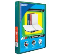 BAZIC 1/2" Green 3-Ring View Binder w/ 2-Pockets, Case of 12  (4102-12)
