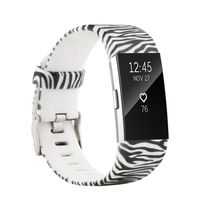 honecumi Colorful Watch Band Replacement for Fitbit Charge 2 Wrist Strap for Men & Women Quick Release Strap Band Compatible with Fitbit Charge 2 Smart Watch-Small Size -Zebra
