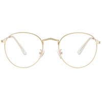 Blue Light Blocking Glasses for Women Man Round Metal Anti Blue Ray for Computer Harmful Ray UV Blocker Gaming Glasses