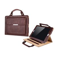 Mini 2 iPad Protective Case 7.9 inch, TechCode Portable Business Style Handbag Slim PU Leather with Handle Pocket Stand Carrying Case Tablet Cover for iPad Mini 1/ Mini2/Mini3 7.9 inch(Brown)
