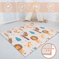 Baby Play mat, playmat,Baby mat Folding Extra Large Thick Foam Crawling playmats Reversible Waterproof Portable playmat for Babies (Loin)