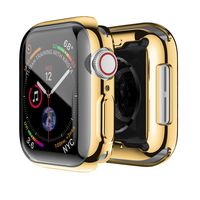 Shan-S Compatible for iWatch Series 5 Case 40mm,Electroplated TPU Screen Protector Shock-Proof Frame Protective Bumper Full Coverage Replacement Case Cover for iWatch Series 5 40mm