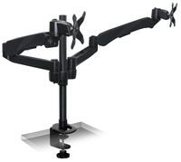 Mount-It! Expandable Articulating Two Monitor Computer Desk Mount Spring Arm, Quick Release Full, Motion 4K, LED, LCD, OLED Dual Monitor Stand (MI-45116-BLK)