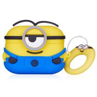 Joyleop Blue One Eye Case for Airpods 3/for Airpods Pro, Cute Character Silicone 3D Funny Cartoon Air pods Cover, Soft Kawaii Fun Cool Animal Skin Kits Carabiner, Unique Protective Cases for Airpod 3