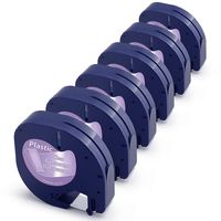 LetraTag Plastic Clear Label Tape12mm 16952 (S0721530) Compatible with Dymo LetraTag Plus Plus LT100H QX50, Black on Transparent