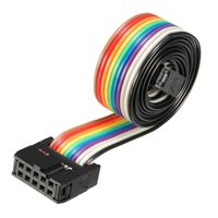 uxcell IDC Rainbow Wire Flat Ribbon Cable 10 Pins 66cm Length 2.54mm Pitch Type-B