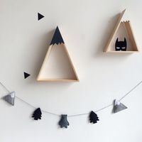 Handfly Wool Felt Garlands for Mosquito Netting bedroom netting canopy Tent beding net decor crib mobile Kids Room Nursery Hanging Wall Decor Baby Shower Bunting Ornament Party Banner