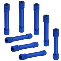 Hobbypark 8-Pack M3x35mm Aluminum Alloy Standoffs Spacer RC Drone Replacement (Navy Blue)