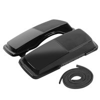 XFMT Motorcycles Black Saddlebag Speaker Lids Compatible with Harley Touring FLHR FLTR FLHX 1994-2013